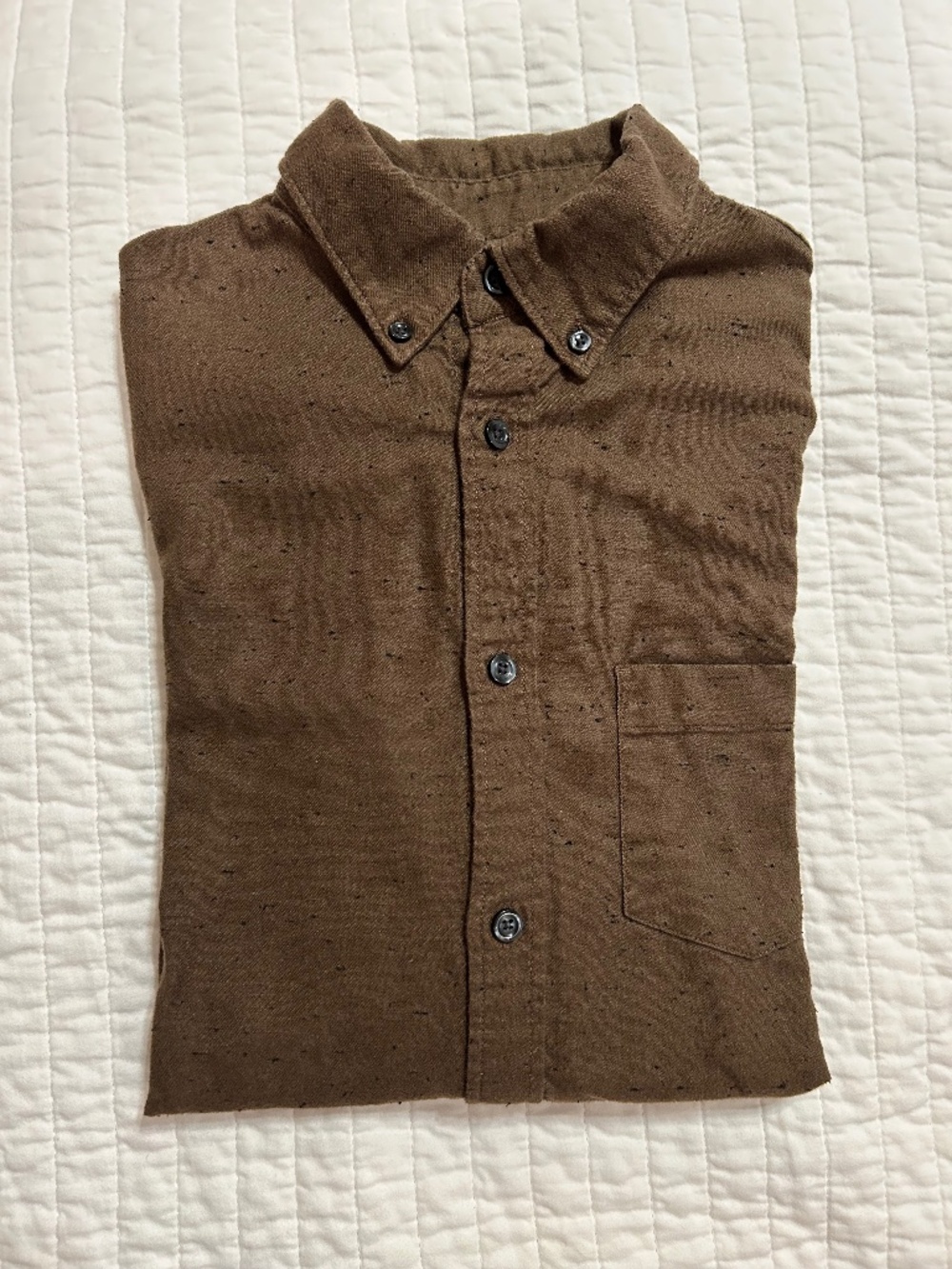 Express Men’s Brown Long Sleeve Button Down Shirt